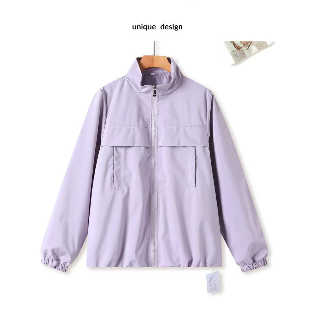 小众设计感150D仿记忆春秋休闲微软夹克立领冲锋衣短外套-0021