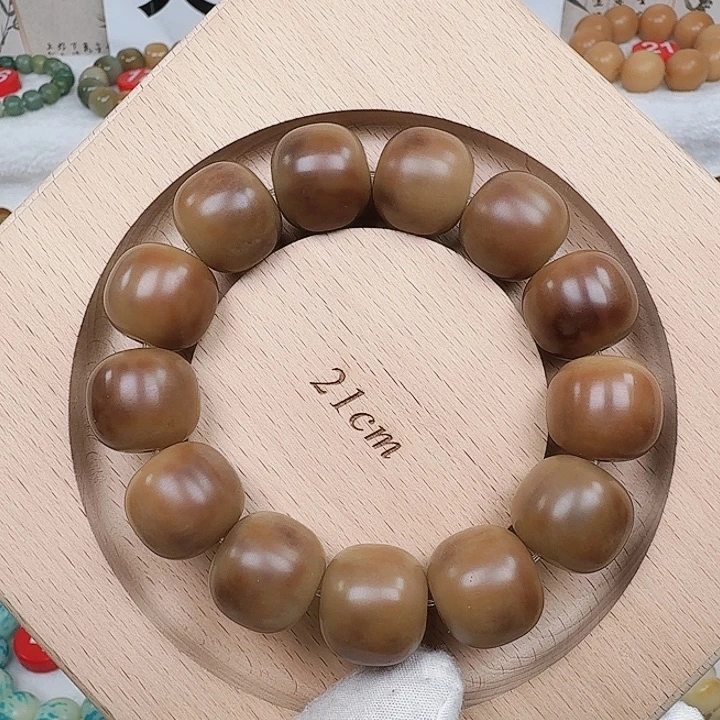 手串白玉菩提卡19巧克力老型手工干磨