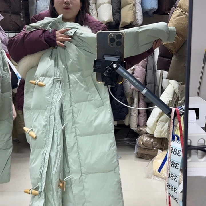 女外套长款绿色长款