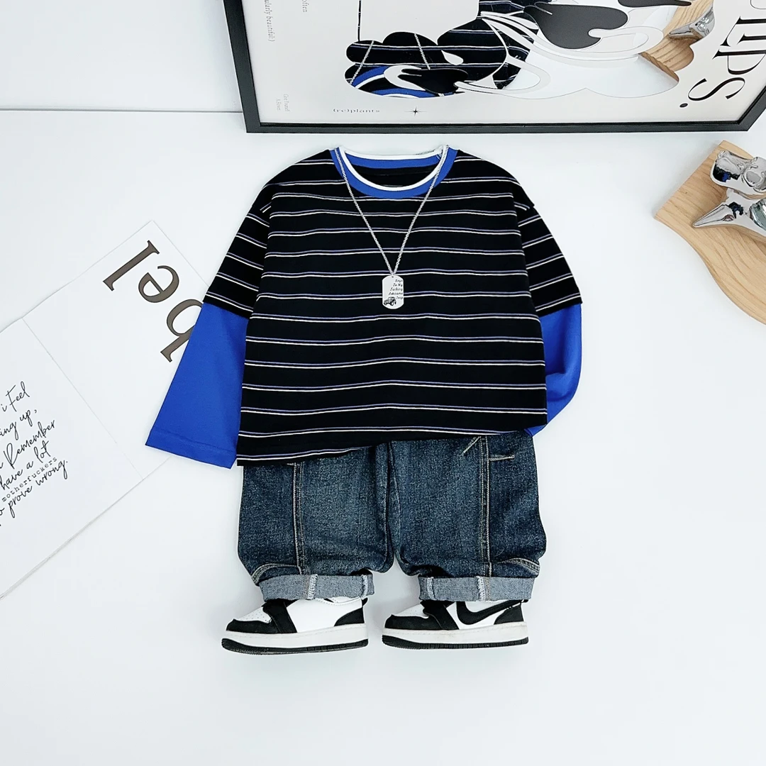 男童长袖T恤2025新款秋装儿童秋冬打底衫 BQ25956Z 悠悠童话童装