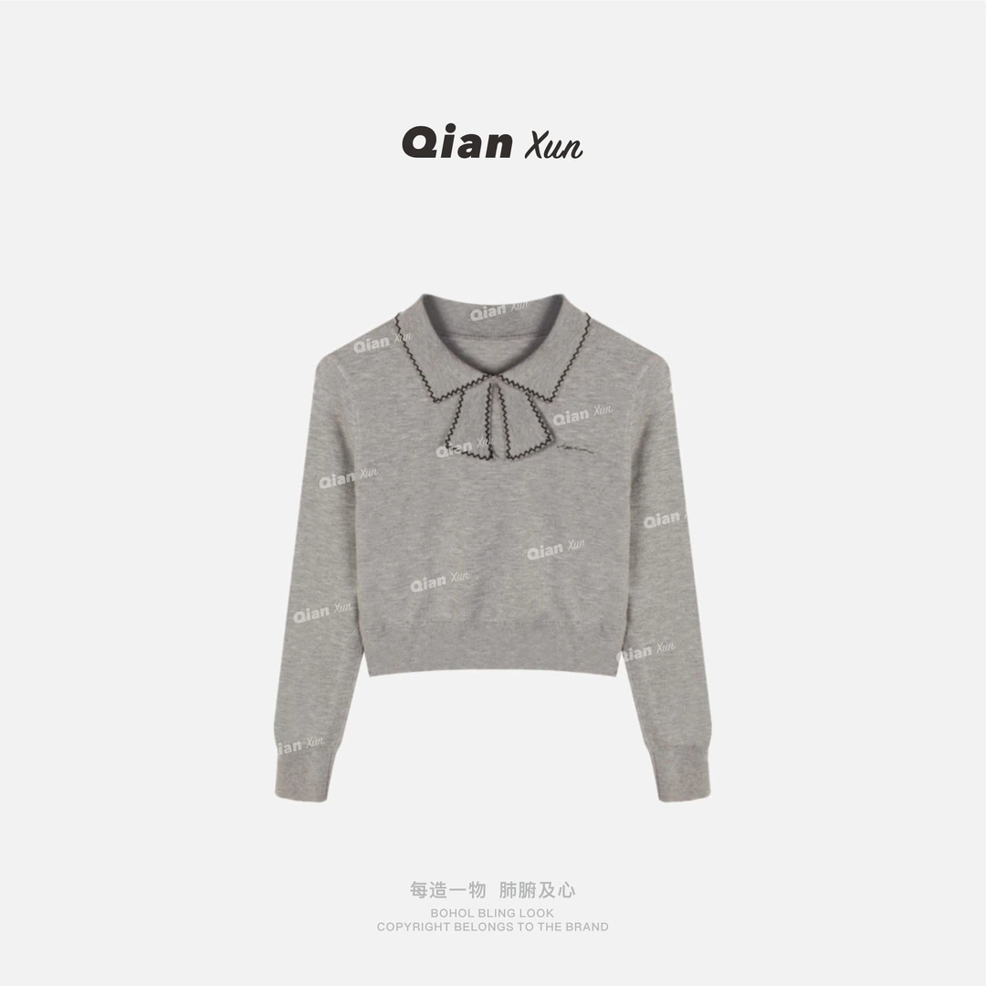 【千寻严选】秋冬时尚气质百搭洋气小众休闲减龄针织衫QXQ5ZZS6435A