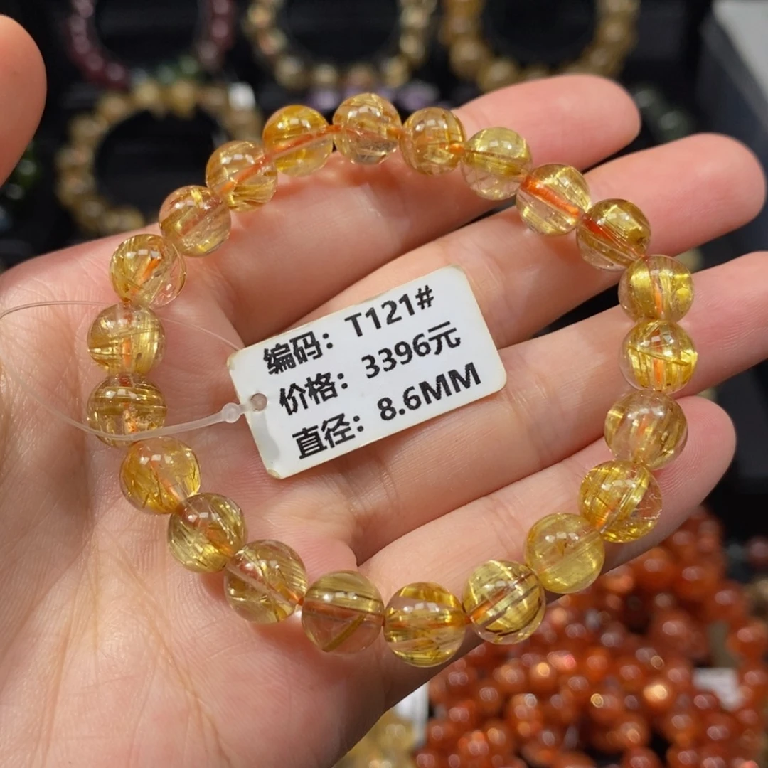 未镶嵌手链发晶T121# 8.6mm
