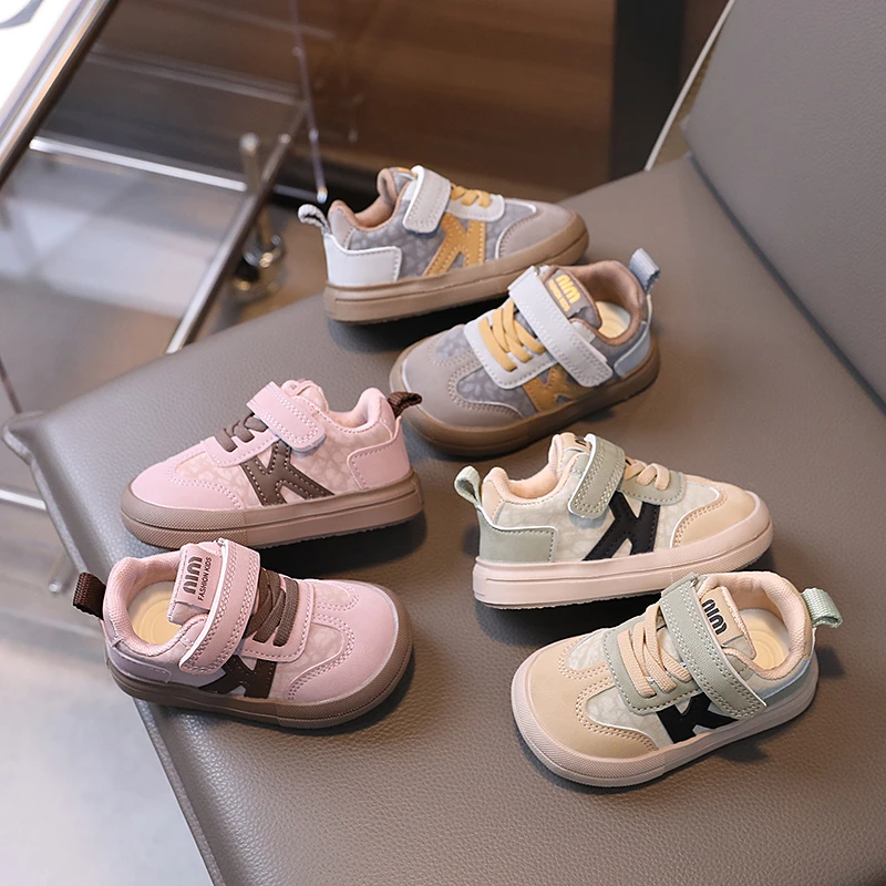 16-26码宝宝学步鞋男宝宝拼色百搭板鞋春秋款女童舒适软底休闲鞋