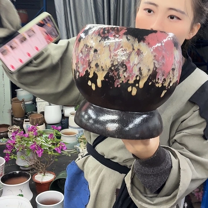 16×21 ×粗陶花盆有孔-买买买
