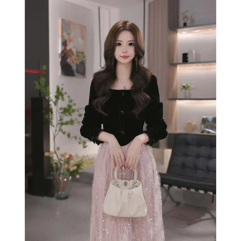 【有里布】优雅女装法式复古气质轻奢显瘦裙子QJ0136