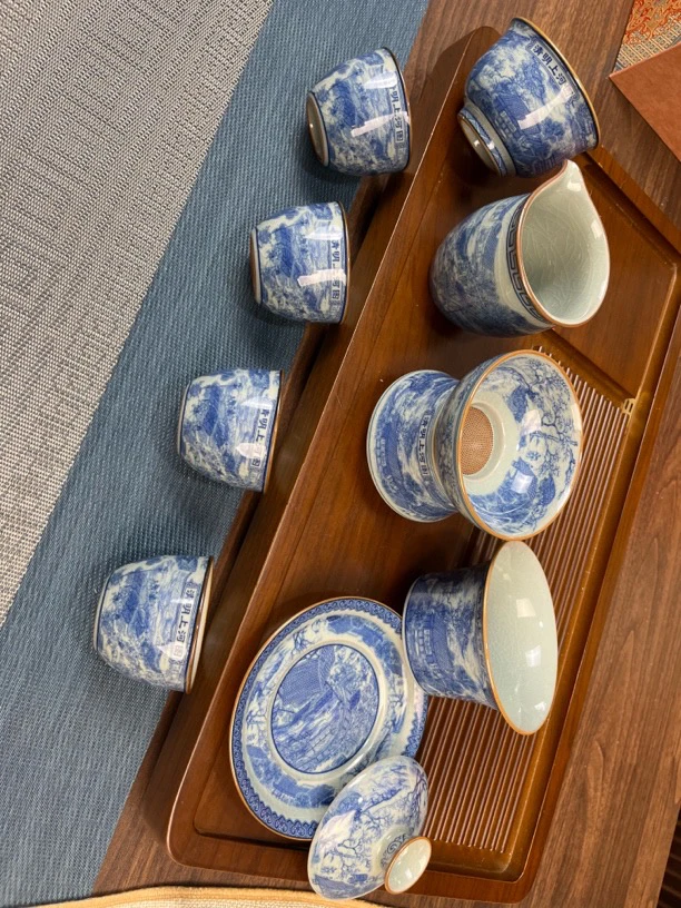 景德镇清明上河图8件套老淘泥