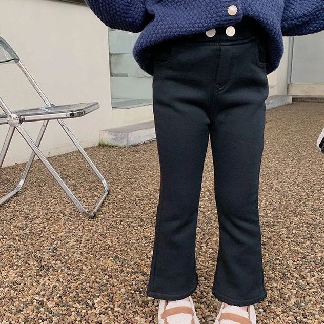 女童喇叭裤子2025春秋新款儿童喇叭裤宝宝洋气弹力牛仔裤外穿