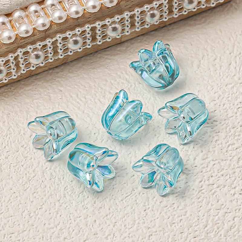 【海家】马贝透明通孔铃兰花串珠钥匙串车挂手工DIY饰品配件