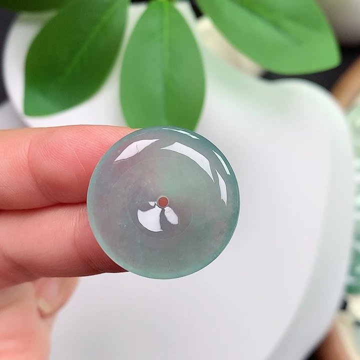 颈饰未镶嵌翡翠平安扣 23.5x5.4mm