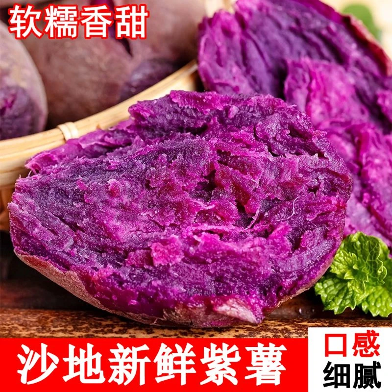 【新鲜沙地紫薯】现挖紫心薯软糯紫番薯地瓜粗粮当季板栗紫蜜薯蔬菜