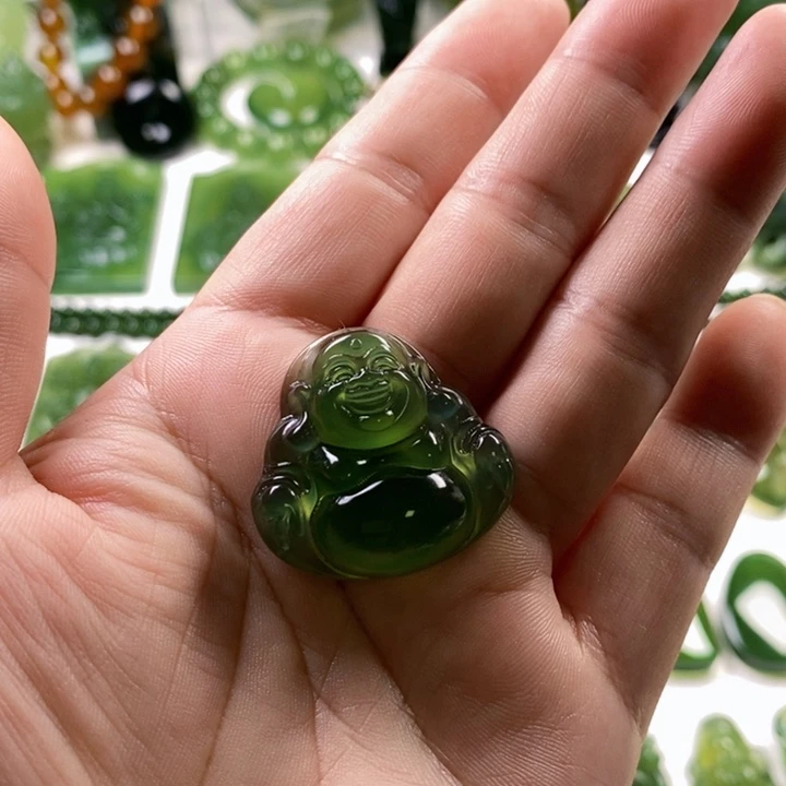 未镶嵌蛇纹石玉颈饰美**生