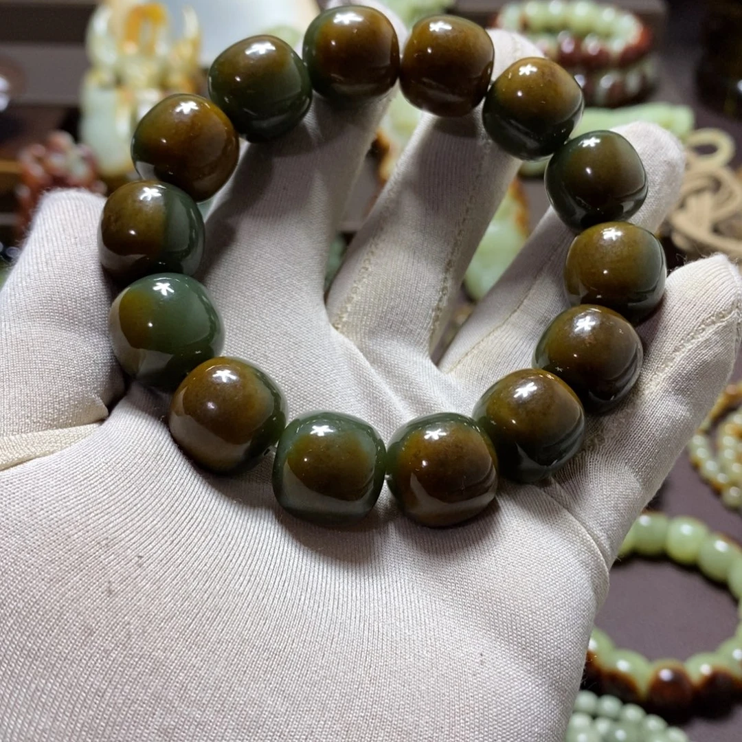 透闪石质玉未镶嵌手链16