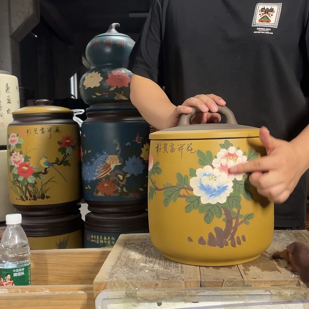 宜兴原矿紫砂茶叶罐