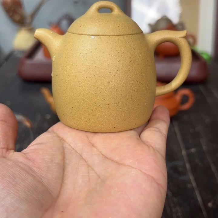 紫砂茶壶秦权130毫升绿泥