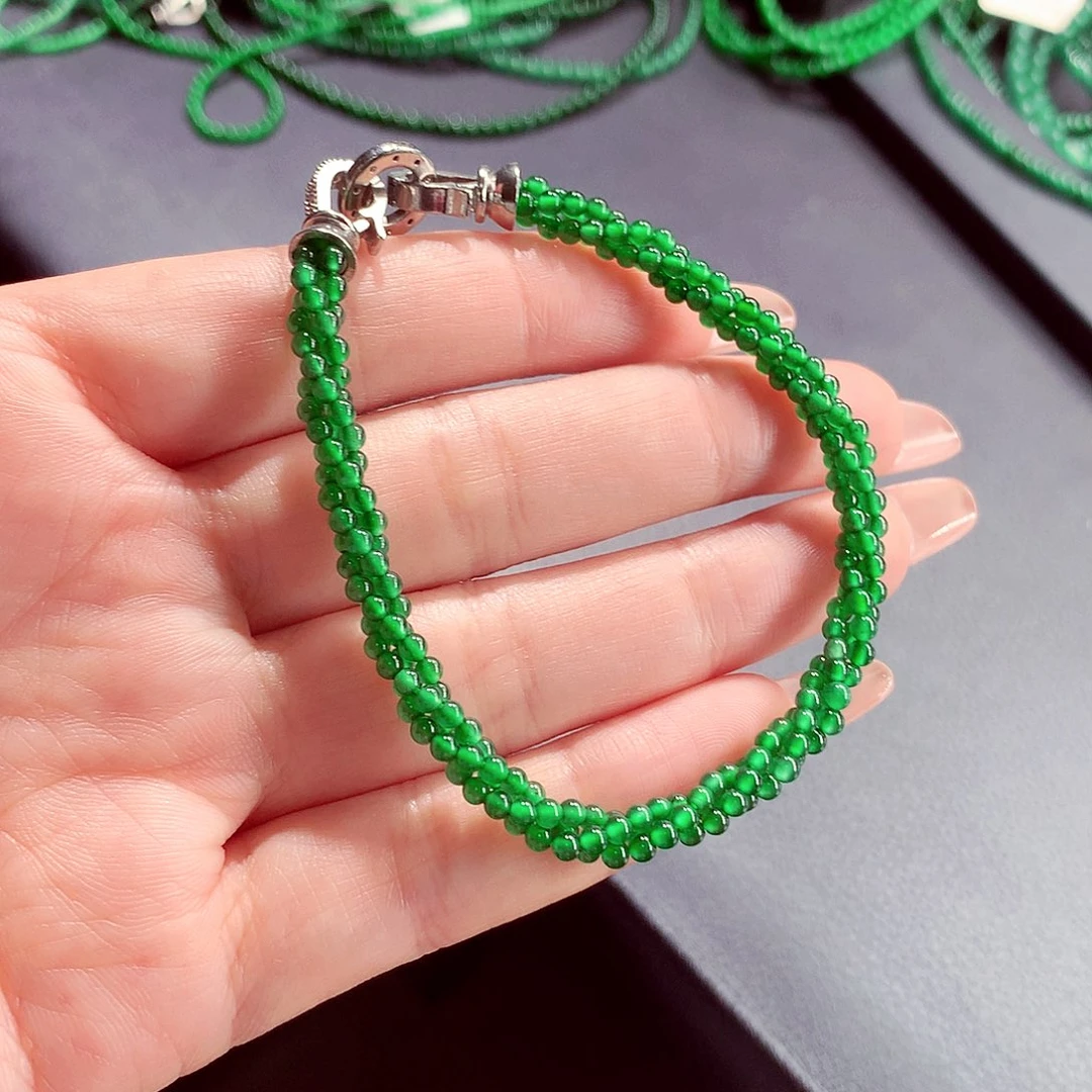 翡翠未镶嵌毛衣链