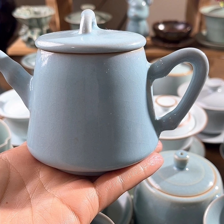 s***其他陶原矿原产地天青竹节壶