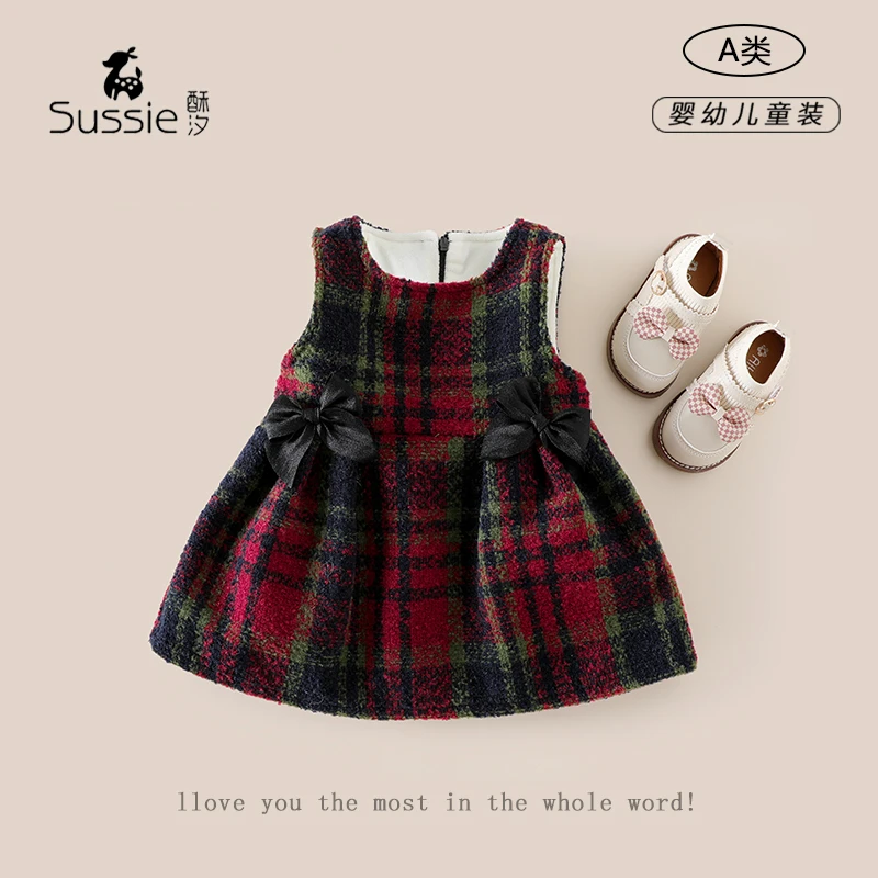 女童冬装公主裙一岁女宝宝周岁礼服加绒连衣裙2025年款衣服儿童