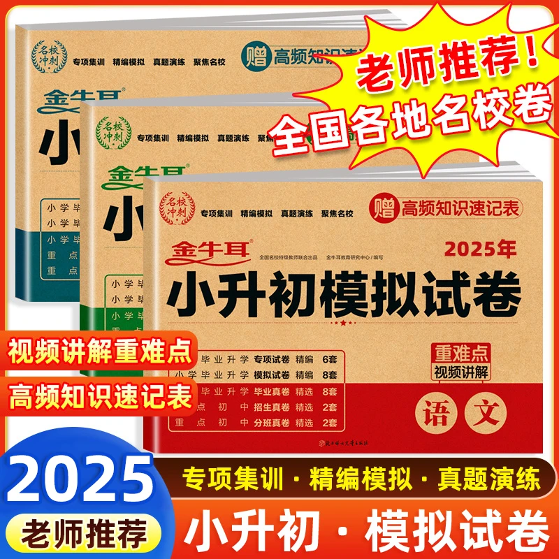 2025新版小升初真题模拟试卷全套人教版必刷题小学毕业升学总复习