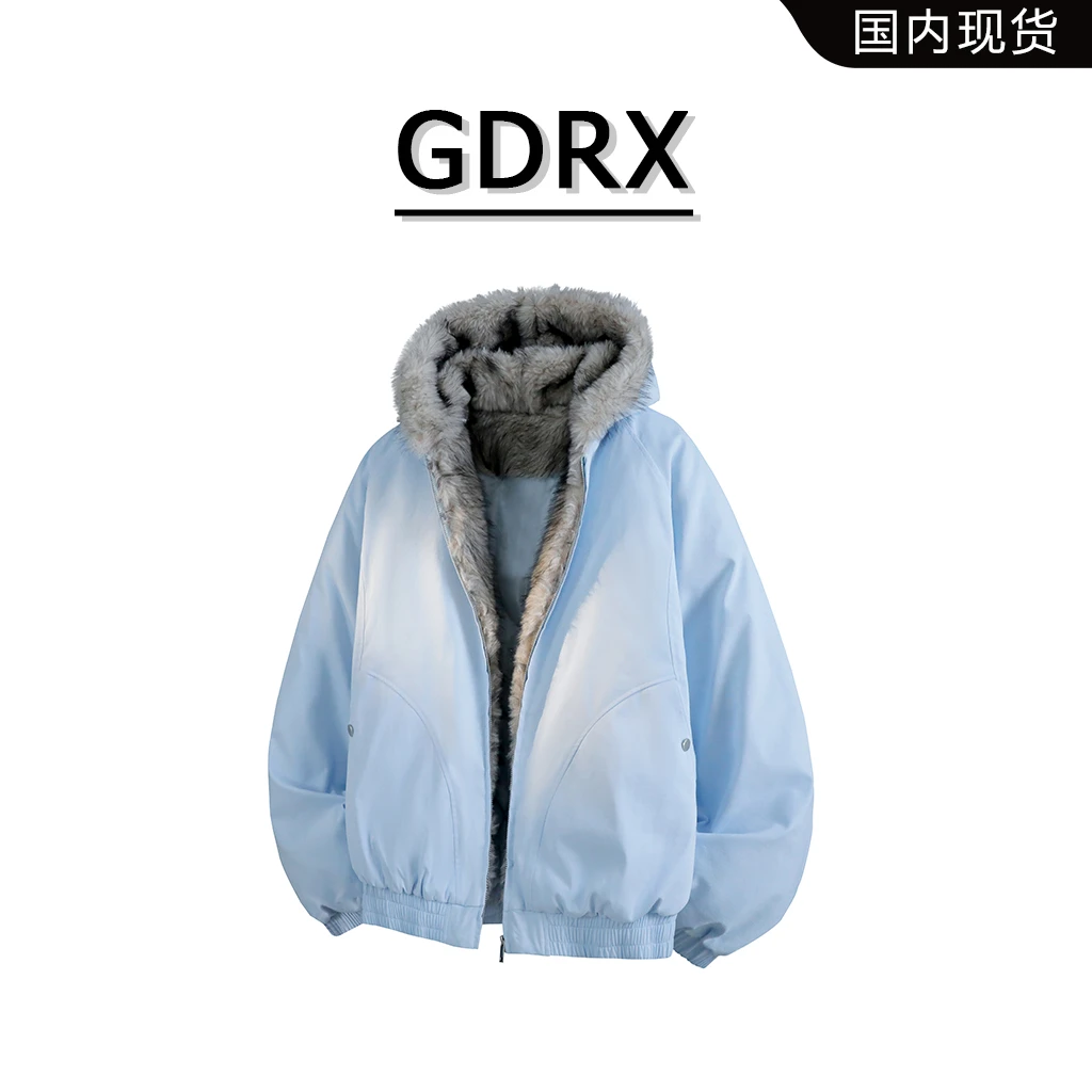 GDRX保暖加绒男款棉衣外套2025秋冬季新款百搭小众款轻奢宽松男装