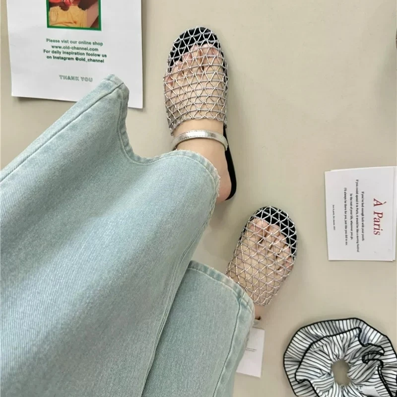 复古小众镂空时尚百搭女夏新款两穿透气包头拖鞋533-1