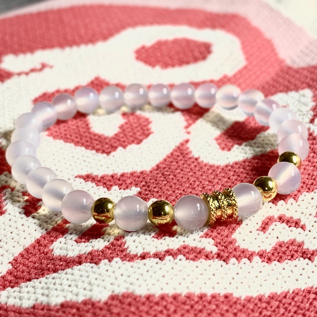 足金999黄色小蛮腰+卡5mm亮面金珠4颗搭白玛 瑙手串@@A140