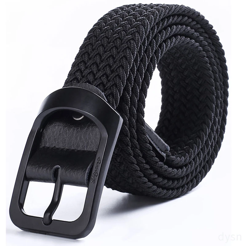 无孔免打孔男女编织腰带帆布皮带松紧弹力女韩版百搭潮学生裤腰带