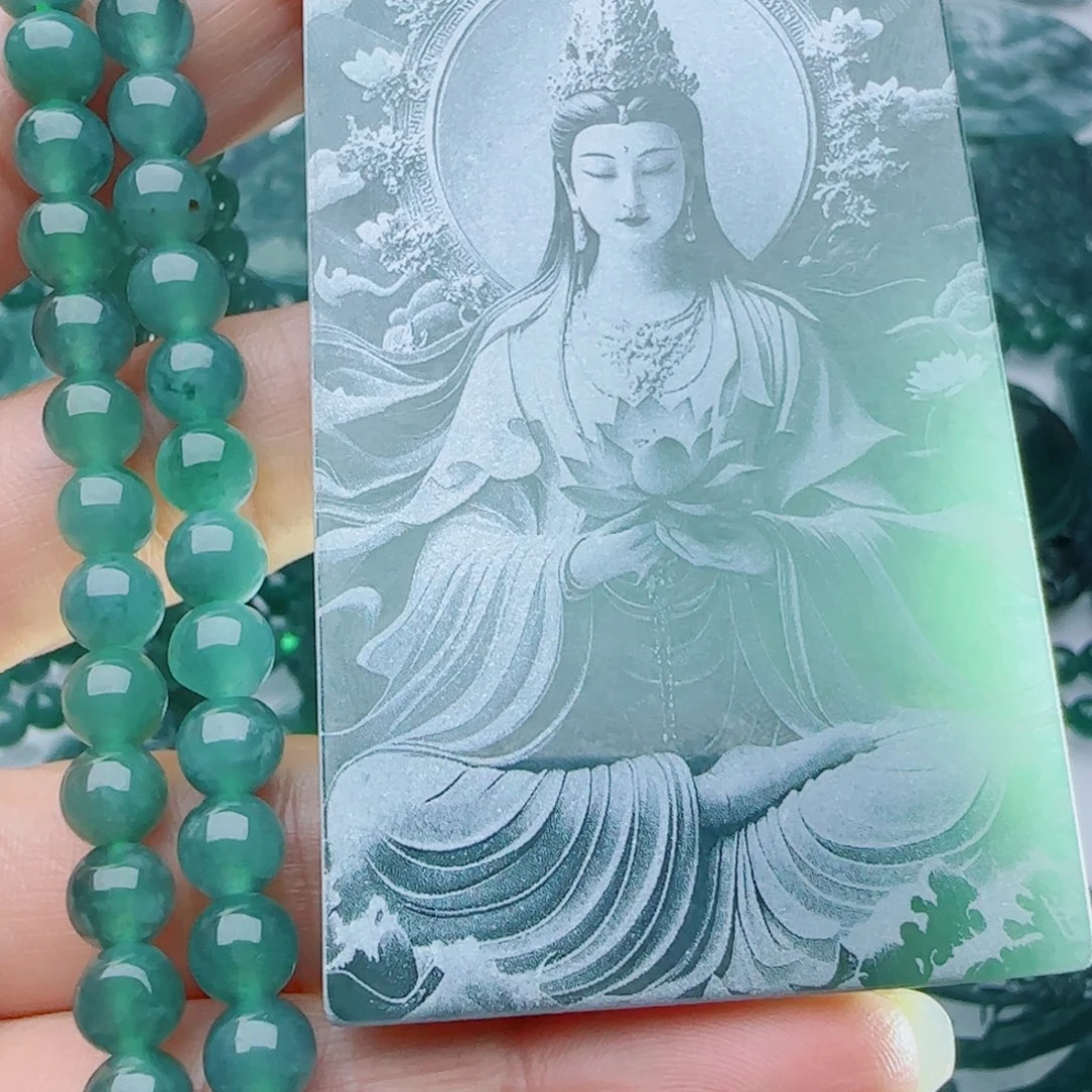 颈饰未镶嵌翡翠多样性发货天然的A货翡翠