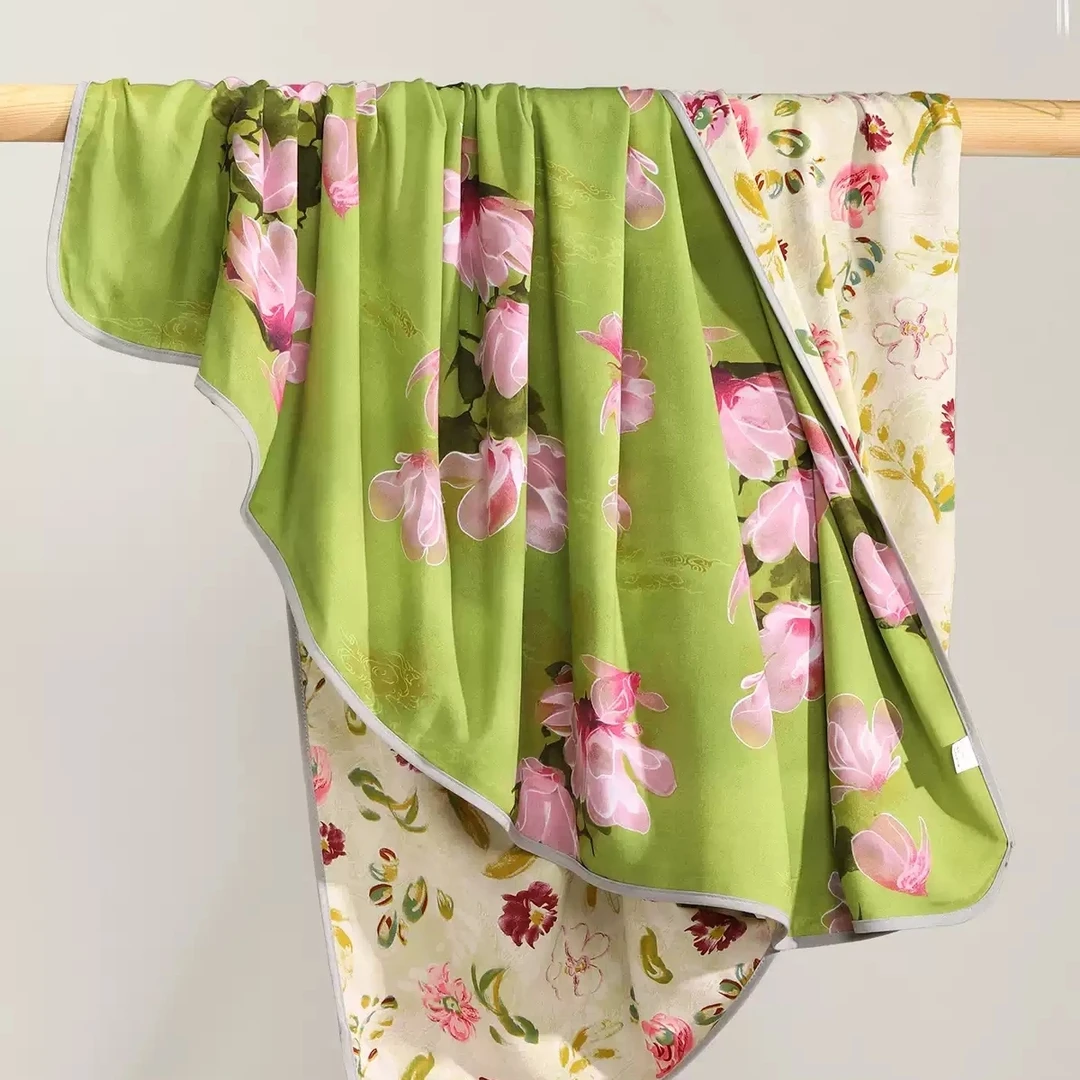 绵绸盖毯毛巾被纱布夏凉毯子夏季单人薄款棉绸被婴儿儿童冰丝抱被