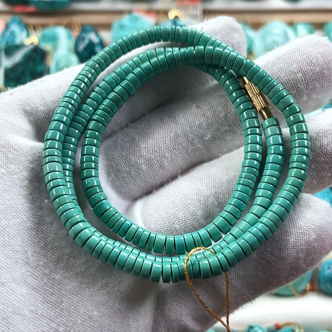 绿松石未镶嵌车挂尺寸4.5