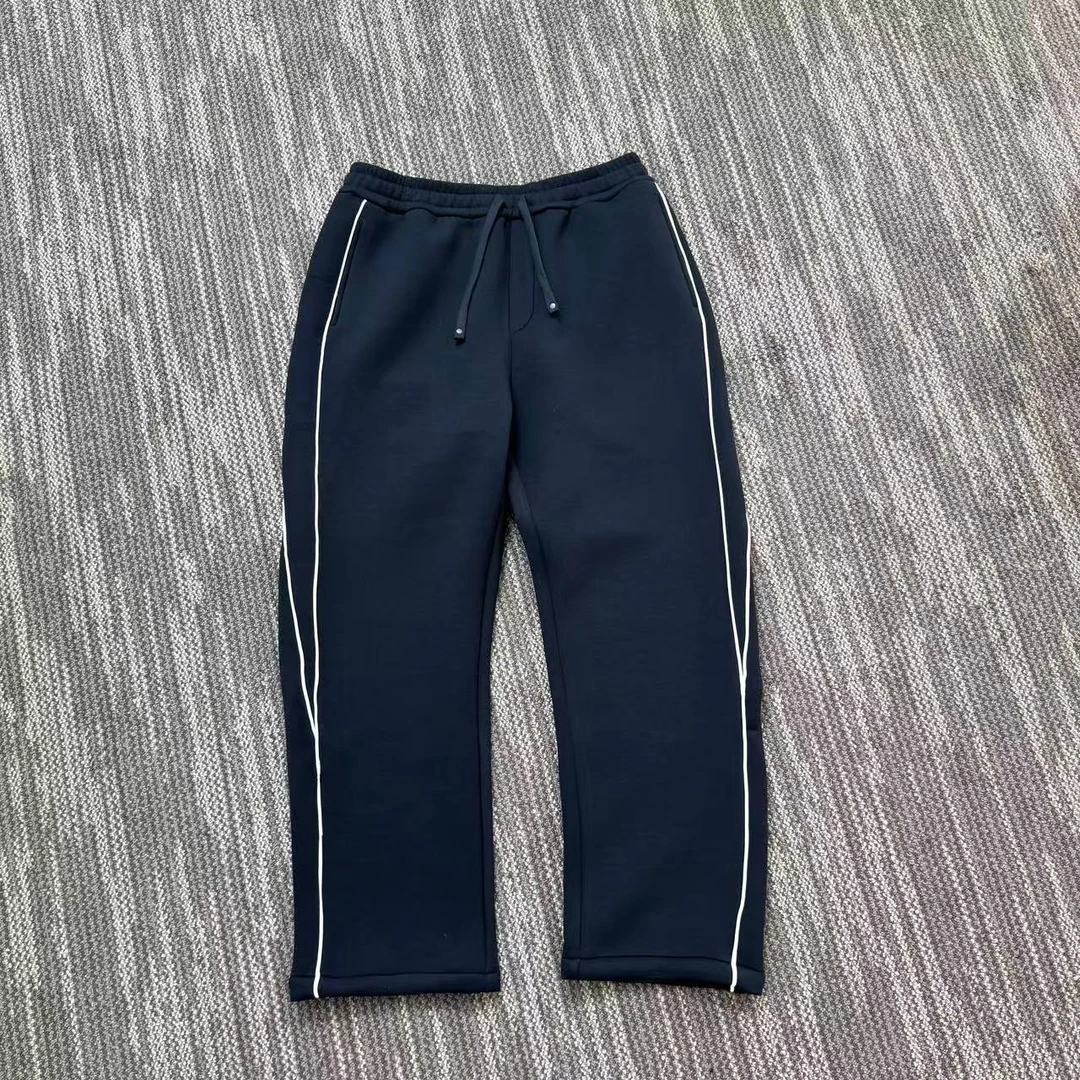 马丁叔叔 25开春新款条纹拼接裤子135