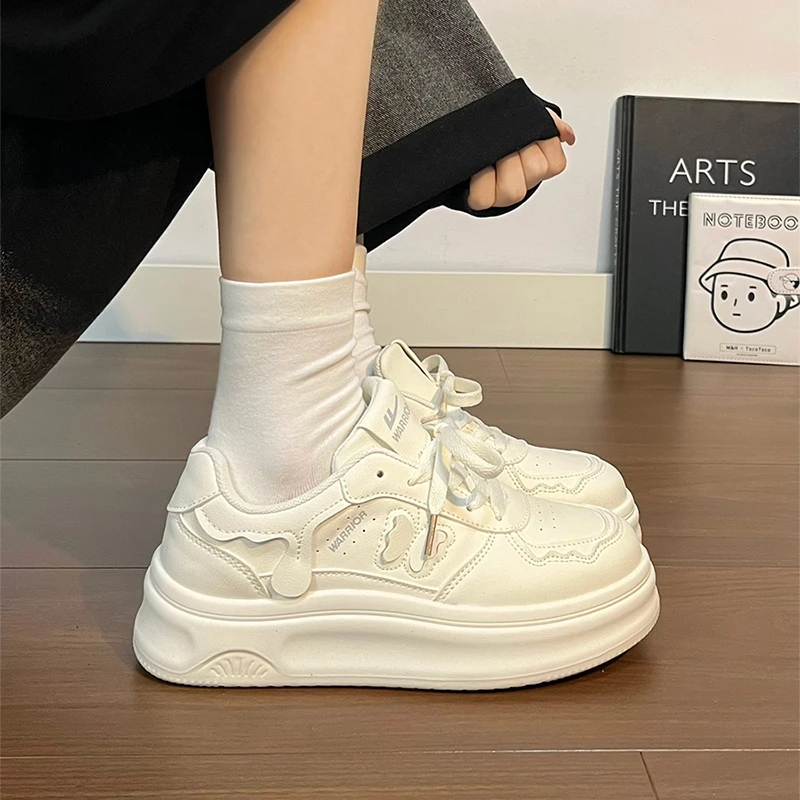 回力学生小白鞋子女款爆款2025春季蝴蝶厚底板鞋ins潮流百搭小众