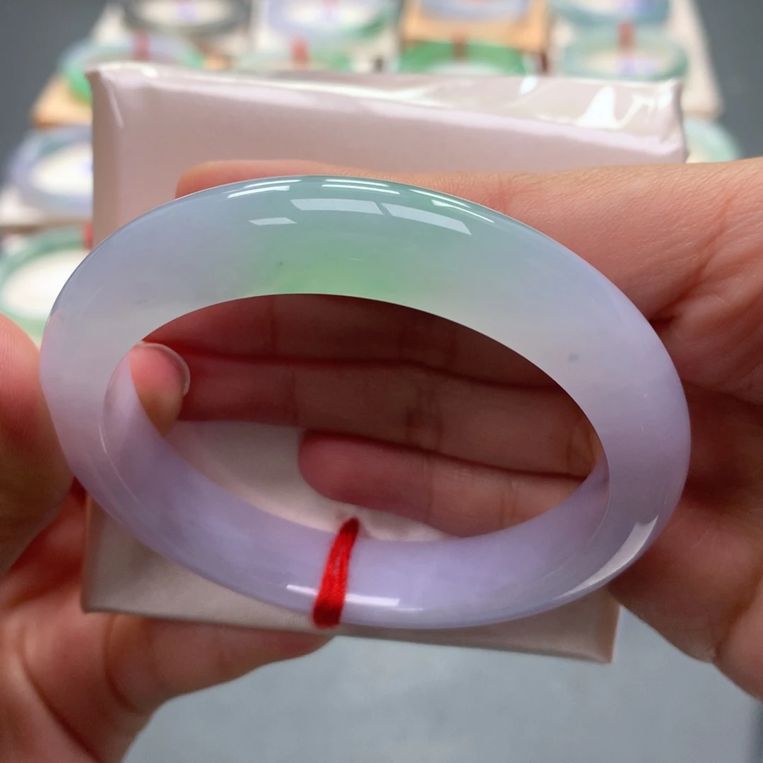 翡翠未镶嵌手镯36号56正春彩包容