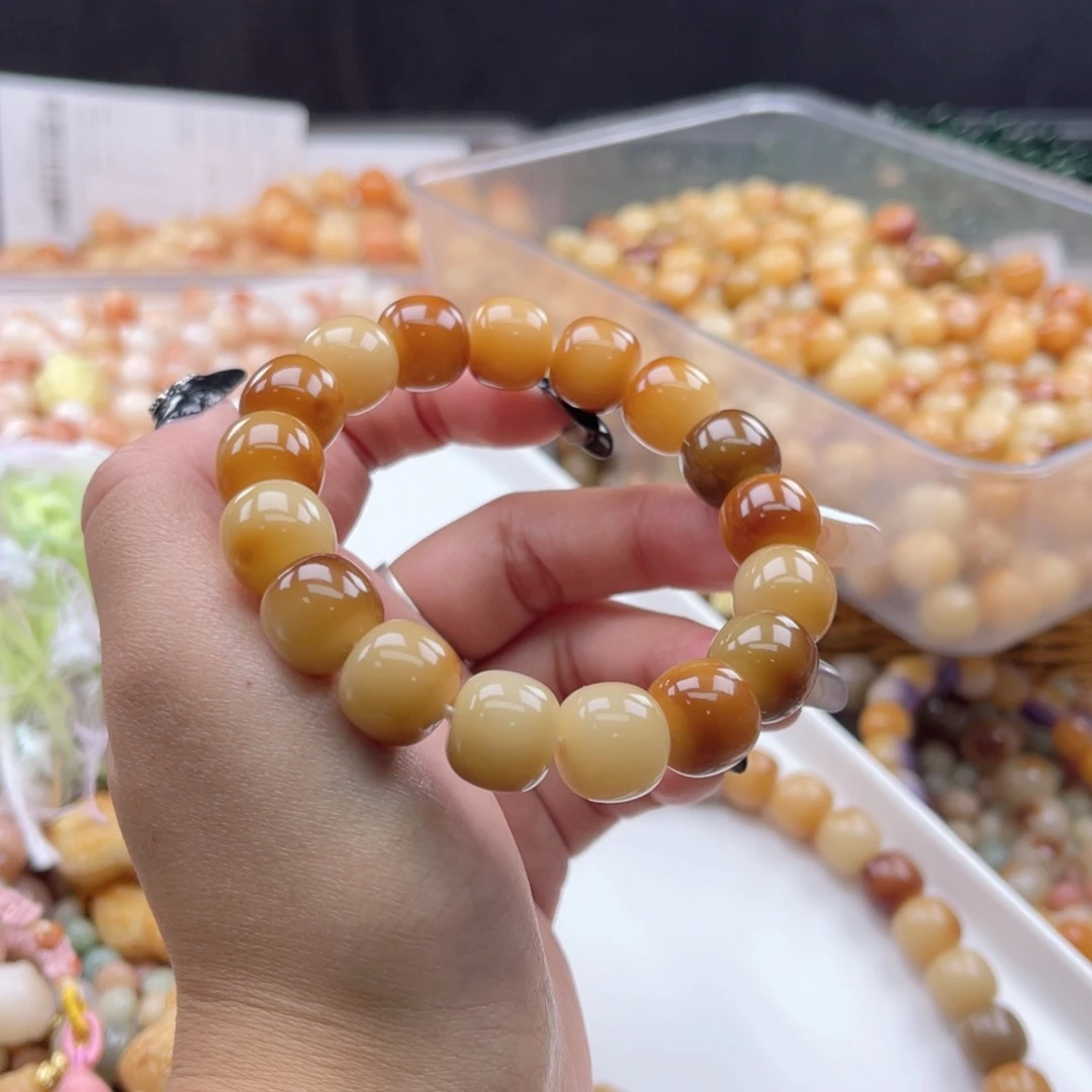 白玉菩提吊坠q13.5mm50颗。糖心蛋 玻璃底