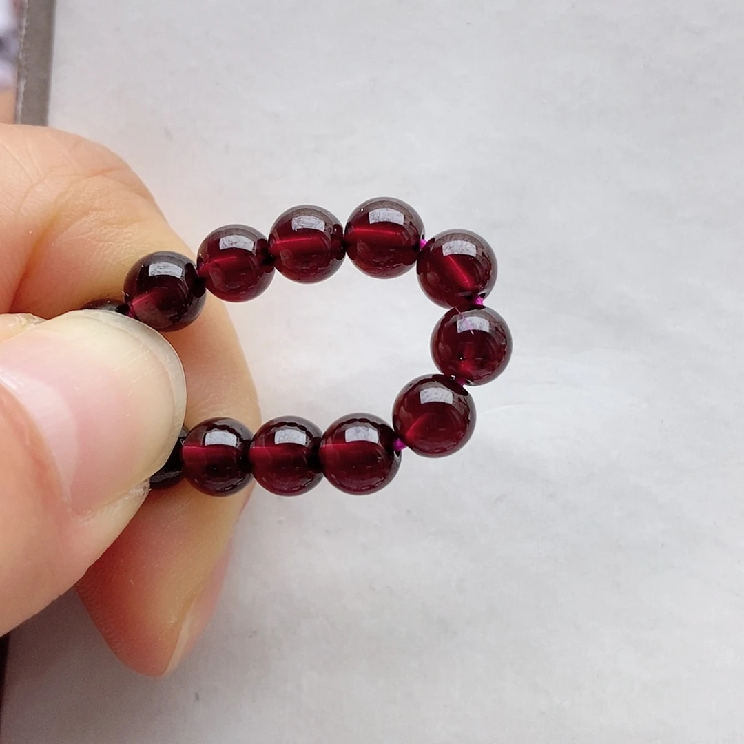 石榴石手链未镶嵌6.0精品10颗