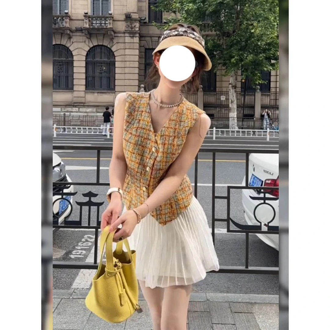 法式小香风时尚套装今年流行爆款2025年夏季款时髦穿搭一整套女装