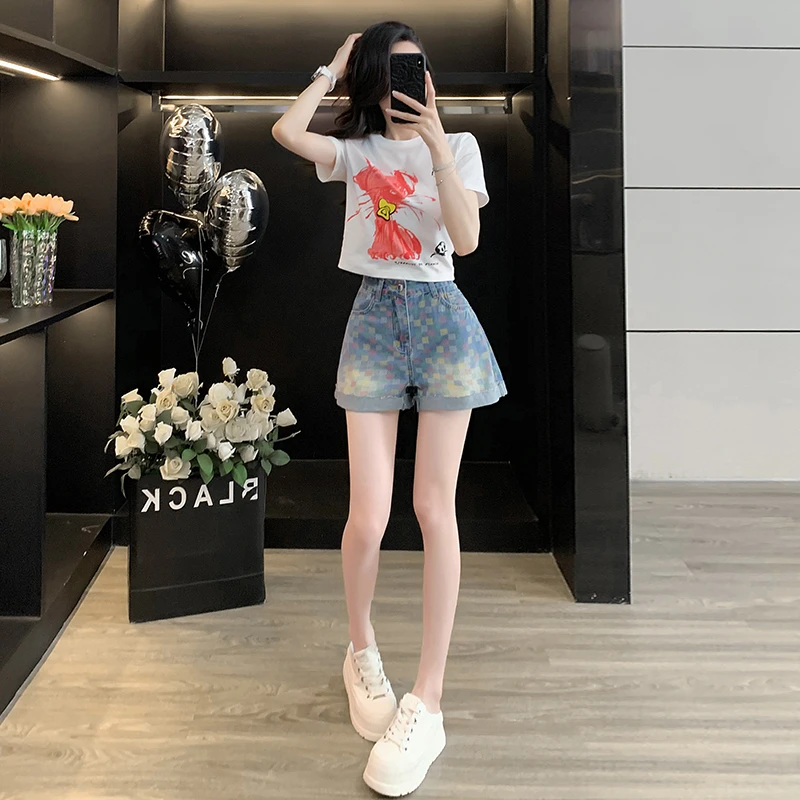 夏日绝美俏皮套装女2025新款盐系轻熟减龄多巴胺短袖短裤两件套