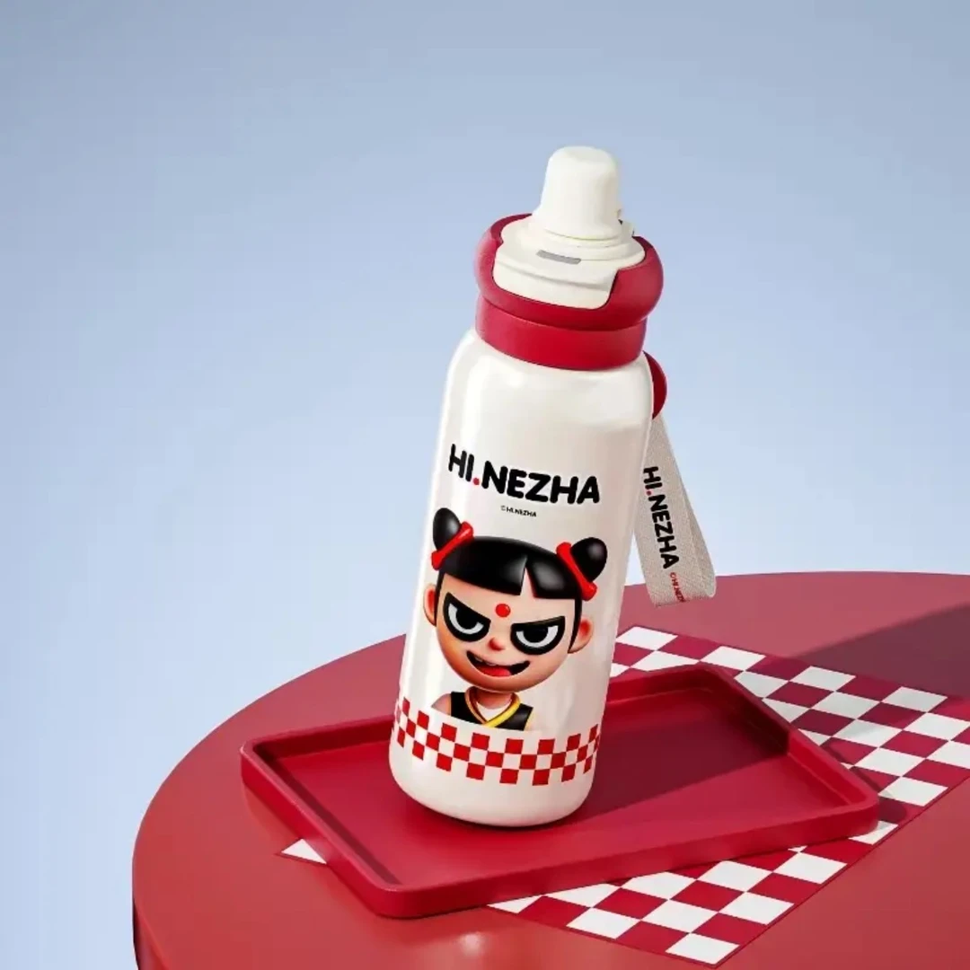 【官方正品授权】哪吒传奇双饮保温杯喷陶不锈钢便携学生水杯620ML