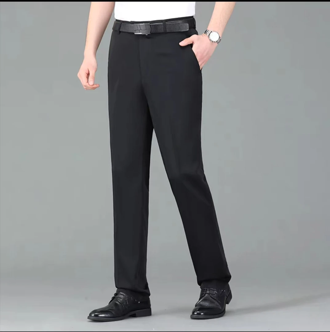 夏季上新款男士休闲西裤宽松西装裤垂顺免烫裤子中老年