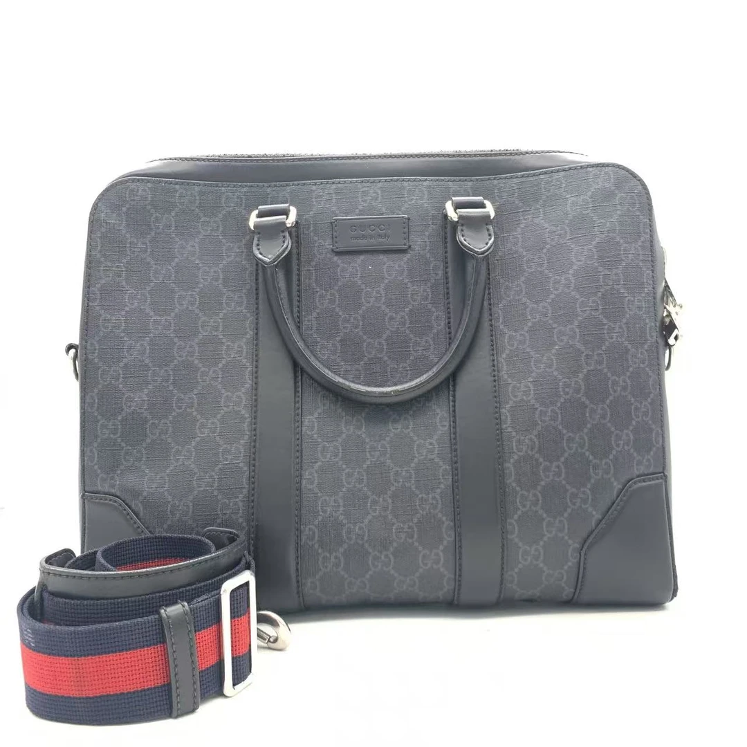 95新 GUCCI/古驰 【安则专属】黑老花公文包