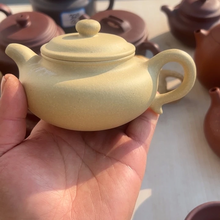 紫砂茶壶本绿220cc半手工