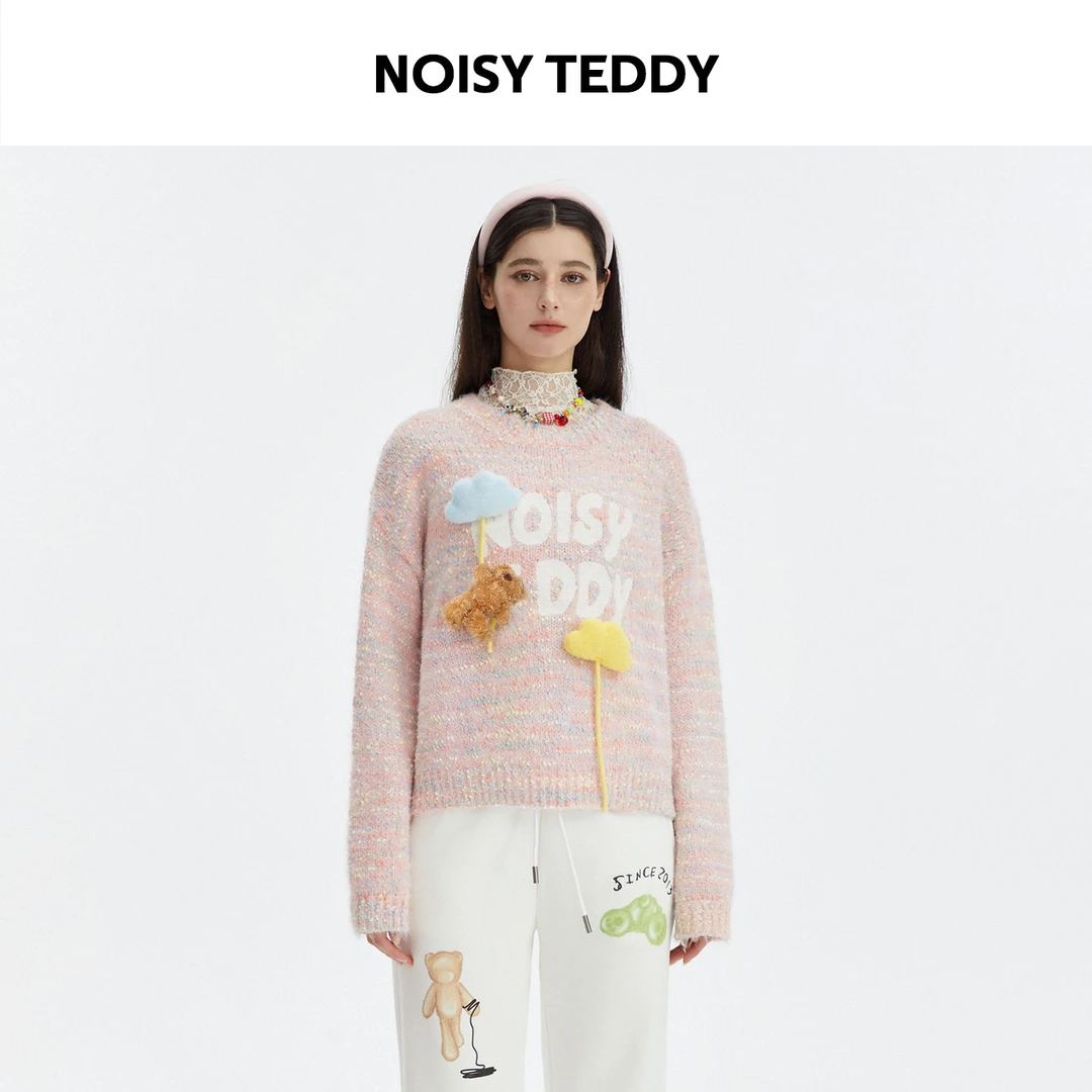 NOISY TEDDY厚款宽松纯欲风女常规款毛针织衫秋冬NT730080102