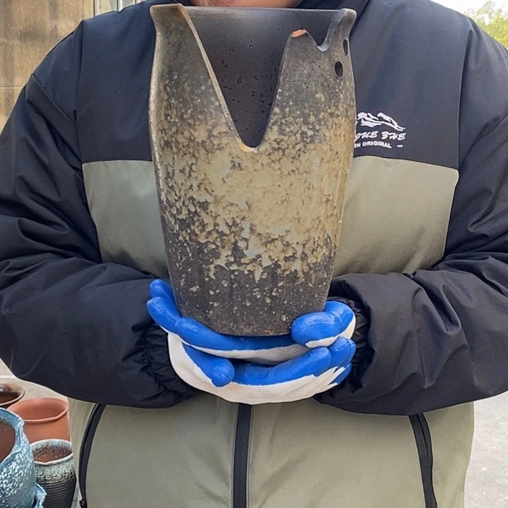 紫砂花盆口口15高25瑕疵