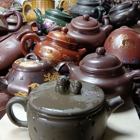 紫砂茶壶宜兴原矿青灰段紫砂壶200cc紫砂壶