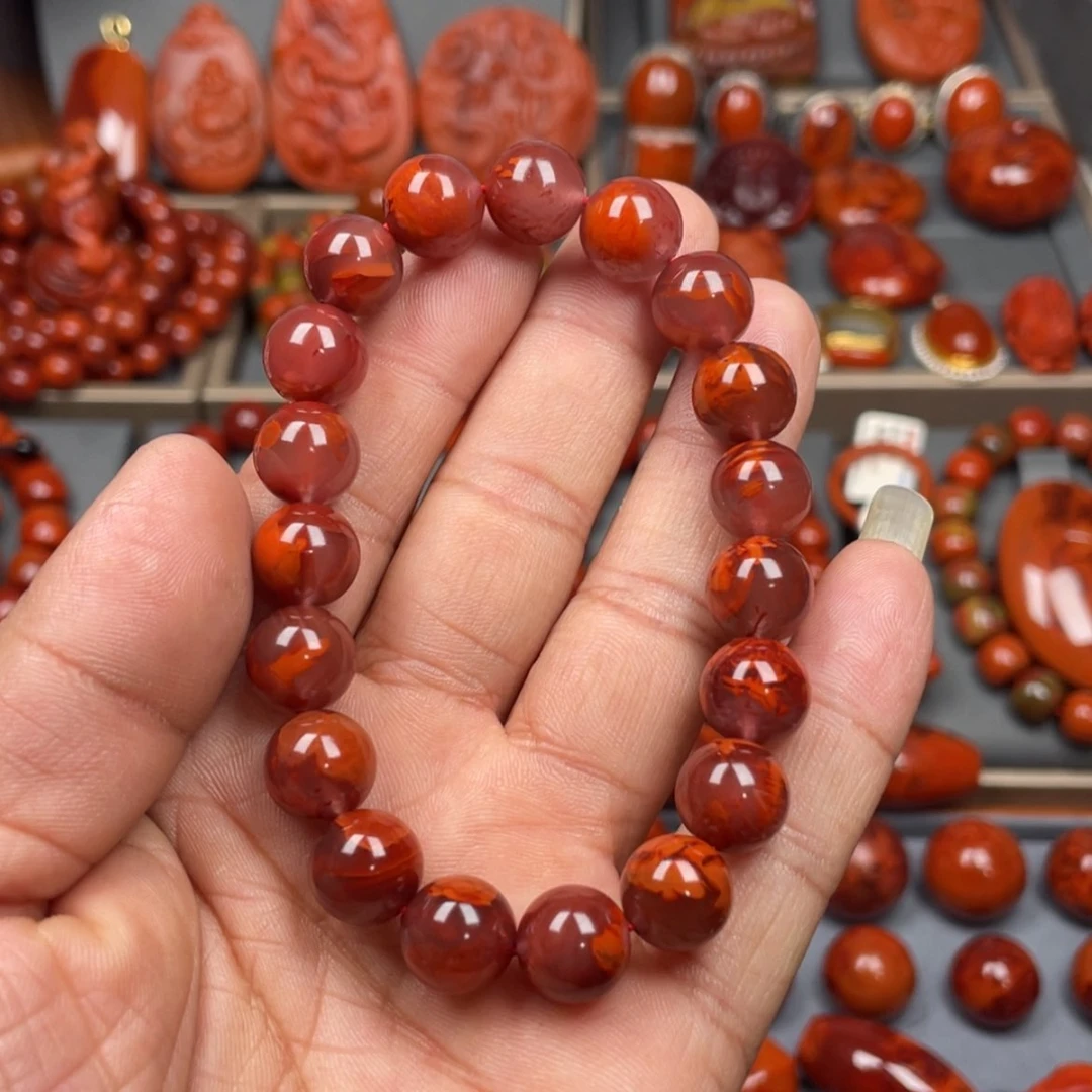 【闪购商品】南红玛瑙珠宝奇石未镶嵌单圈10