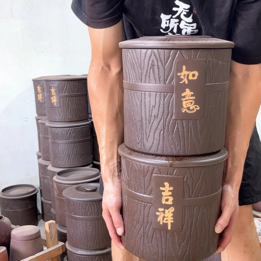 紫砂茶叶罐8 饼茶叶罐