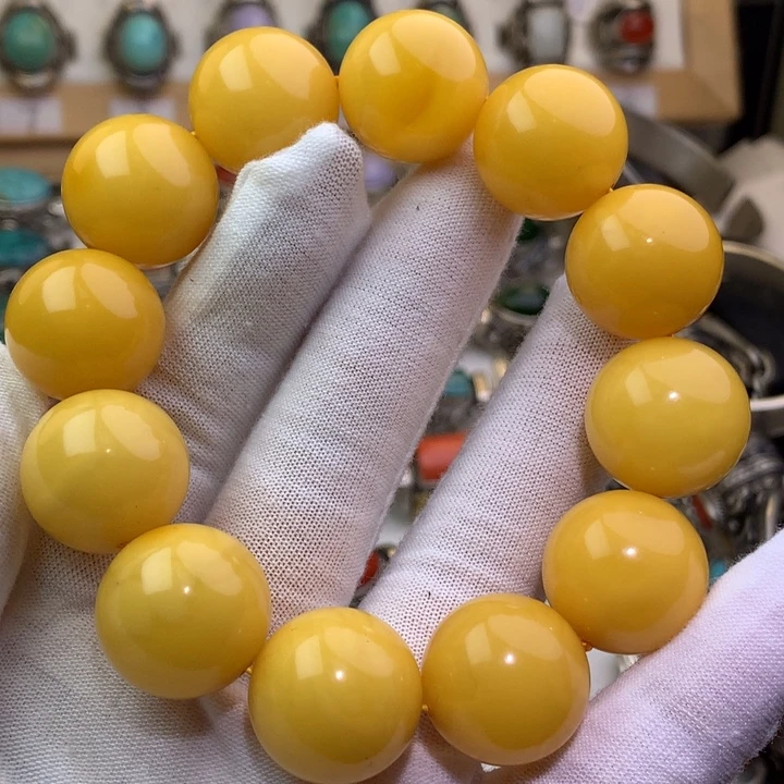 蜜蜡未镶嵌手链蜜蜡手串