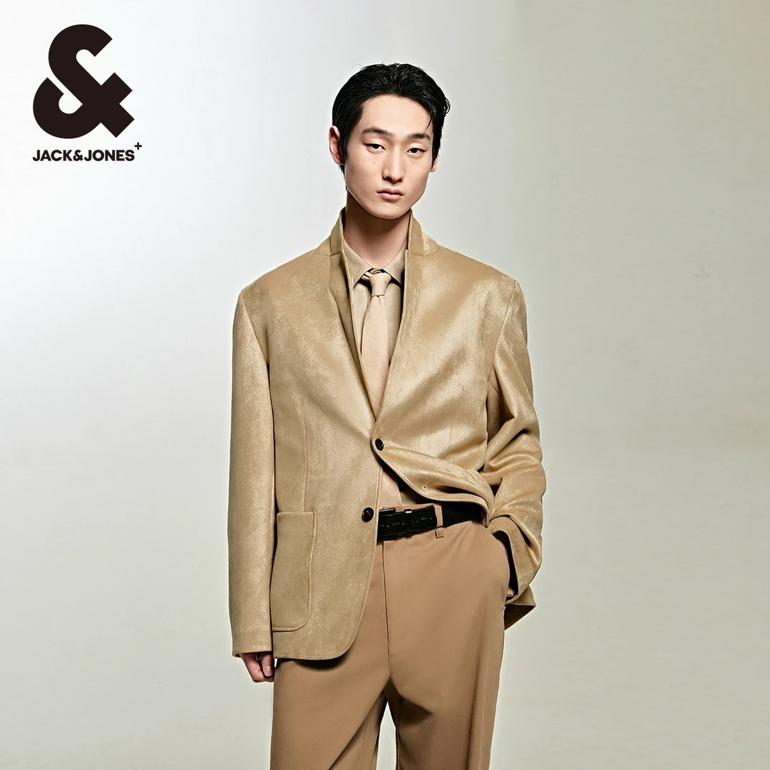 【商场同款】杰克琼斯秋季休闲西装外套男宽松舒适出街潮商务男装