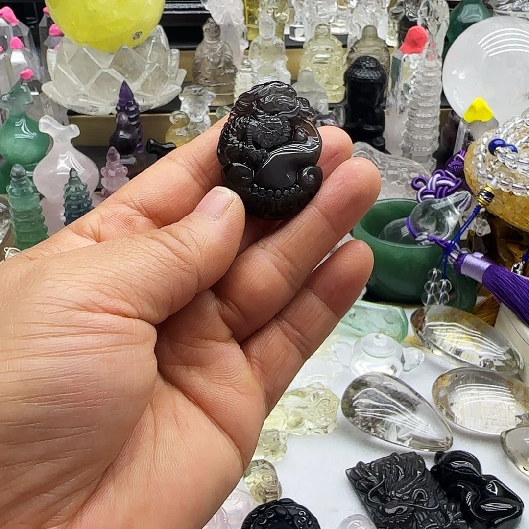 未镶嵌车挂水晶摆件