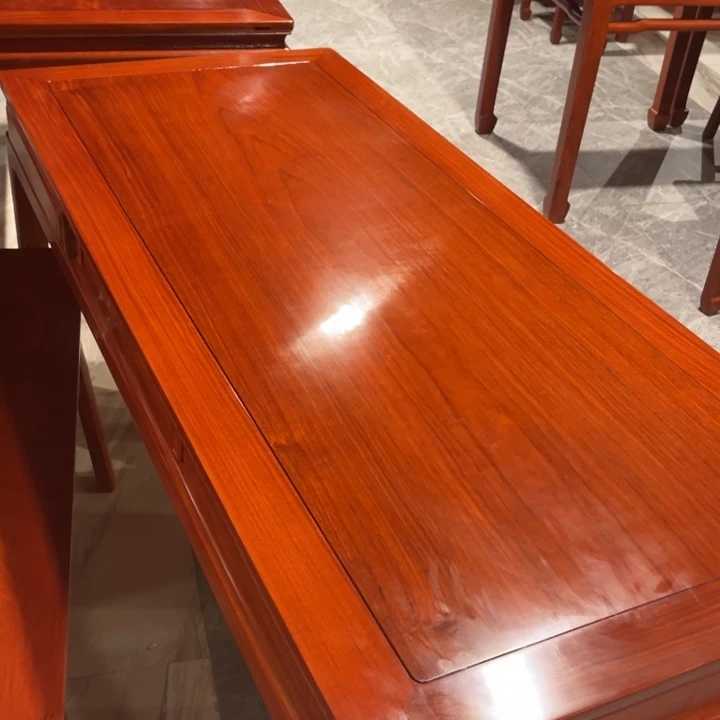 用***5紫檀木类成套家具缅甸花梨木7件套