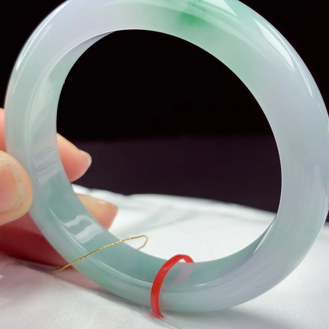 翡翠未镶嵌手镯54圈608